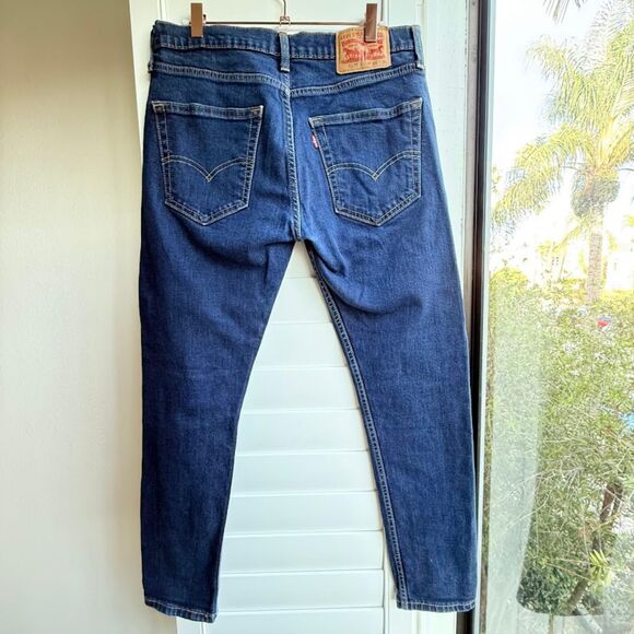 Levi's 512 Slim Tapered Fit Jeans in Dark Indigo size 31 L 30 - Picture 3 of 11